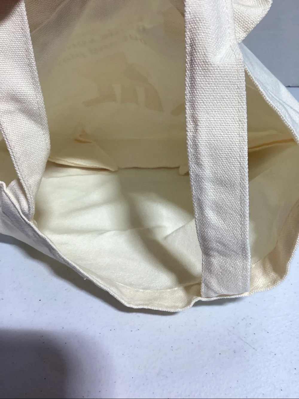 IKEA Kids Cream Canvas Tote with Yellow Giraffe and Pink Blocks